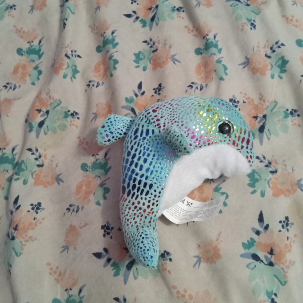 Metallic Sparkly Dolphin Plush